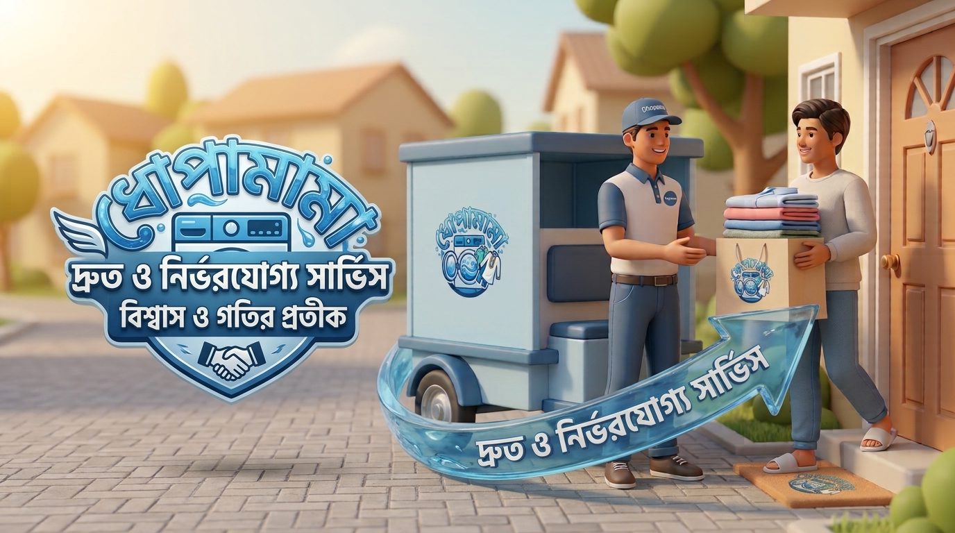 ধোপা মামা — দ্রুত ও নির্ভরযোগ্য সার্ভিস, বিশ্বাস ও গতির প্রতীক